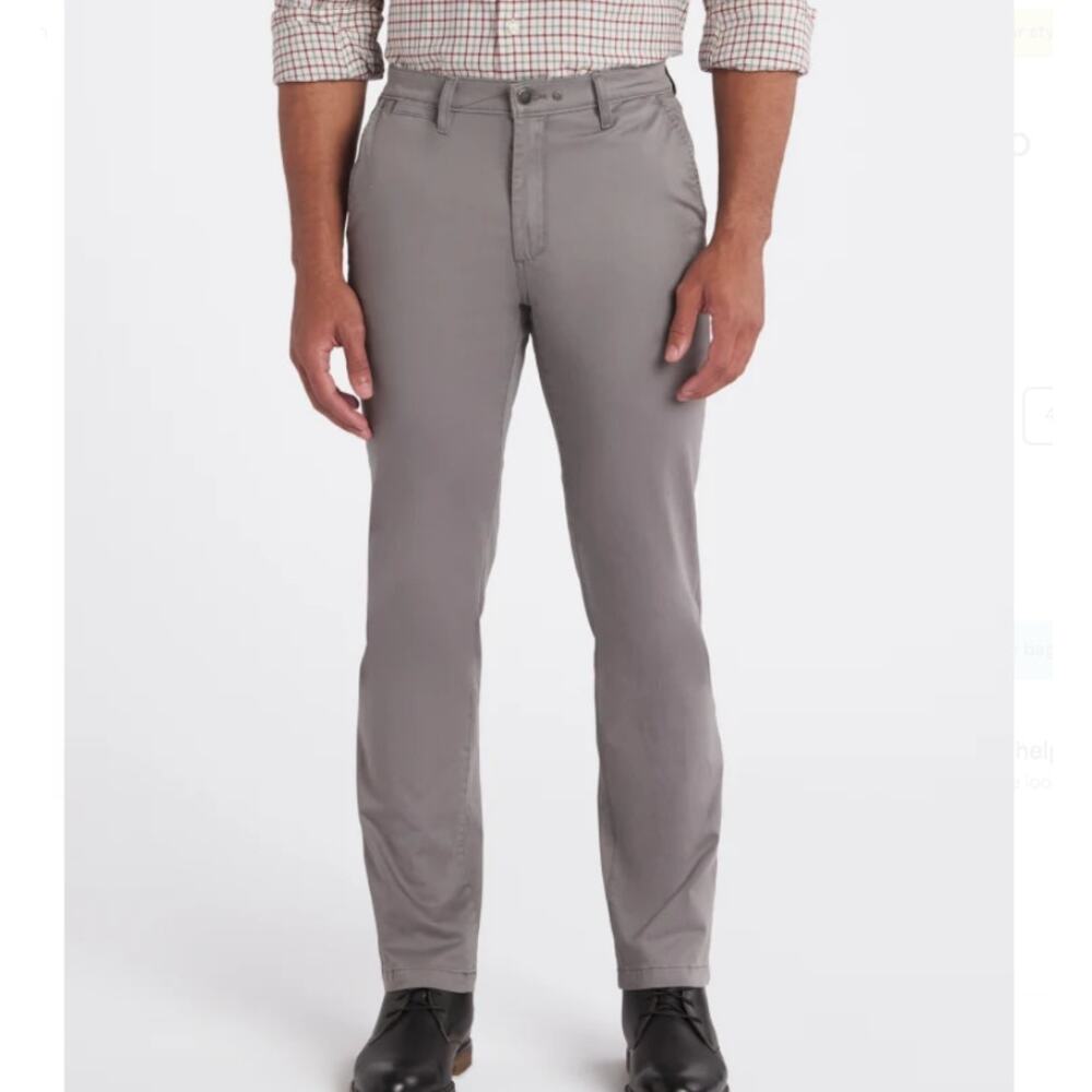 Devil Dog Dungarees Slim Chino Taupe Grey 36x32 NWT 98% Cotton